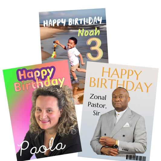 Custom Birthday Photo-Card  With Inside Printing
