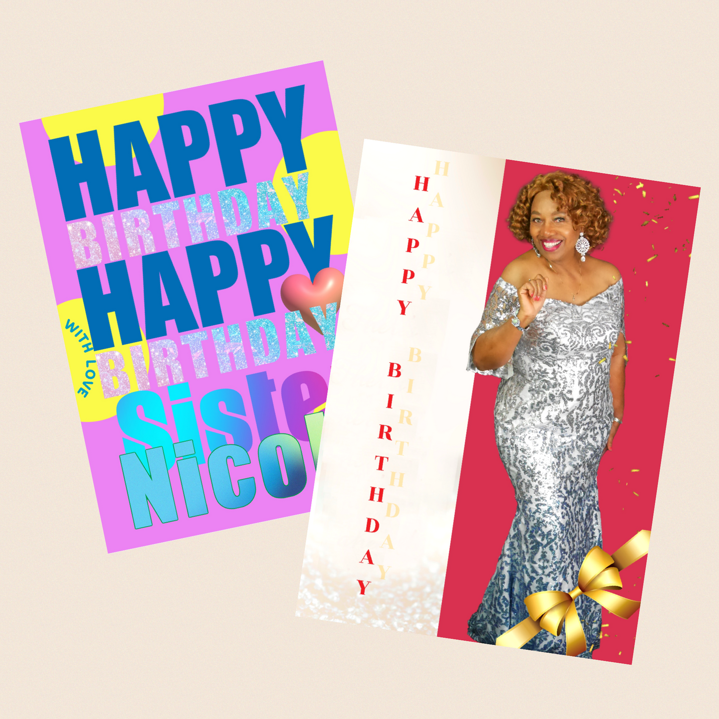 Custom Blank Birthday Photo-Card - Blank Inside