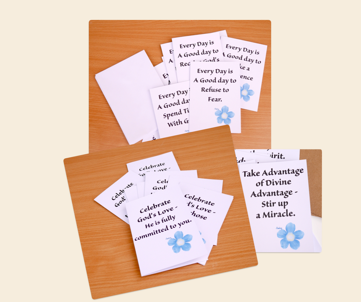 Blue Flower Inspiration Cards