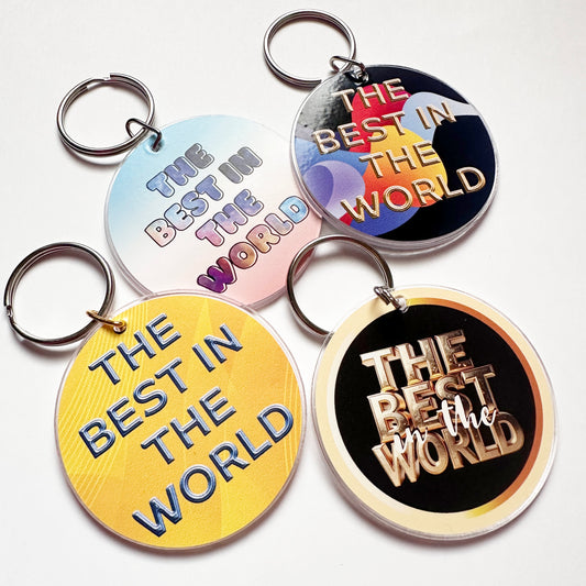 Best In The World Variety 2 Pack of 4 Key or Bag Tags